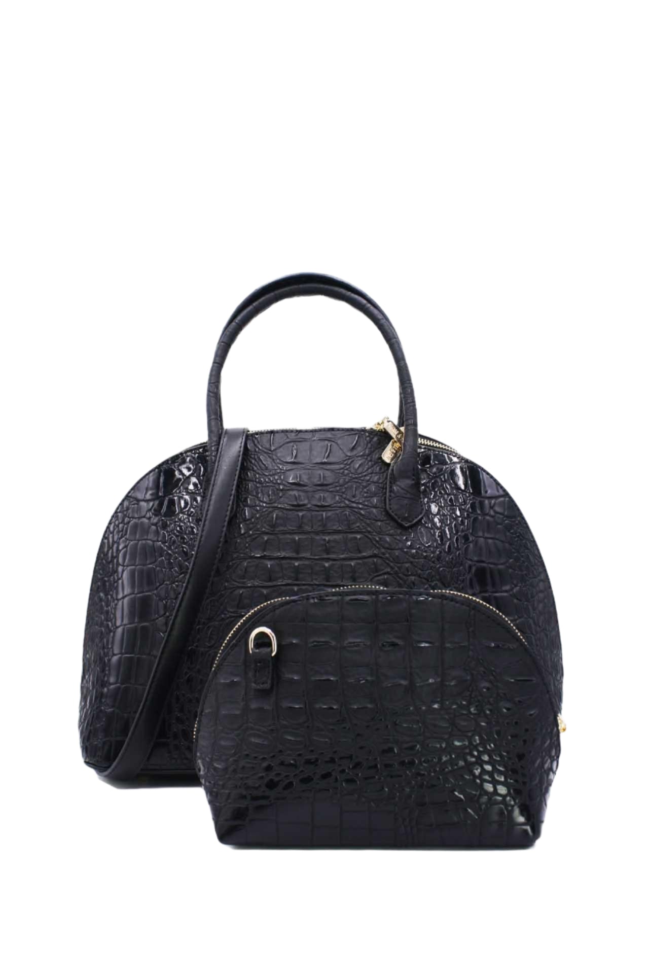 Penelope - двойна чанта за рамо и кросбоди - черна