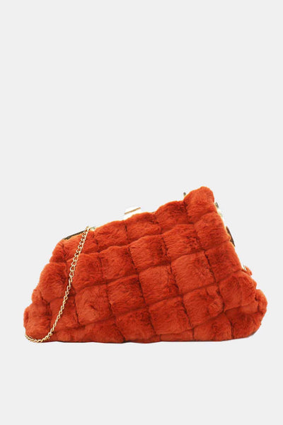 Fluffy - пухкав клъч - оранжев