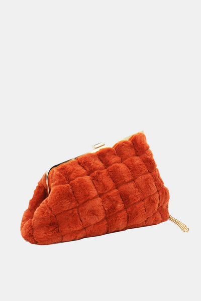 Fluffy - пухкав клъч - оранжев