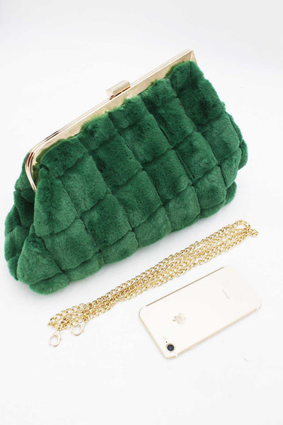 Fluffy - пухкав клъч - зелен