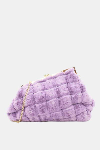 Fluffy - пухкав клъч - лила
