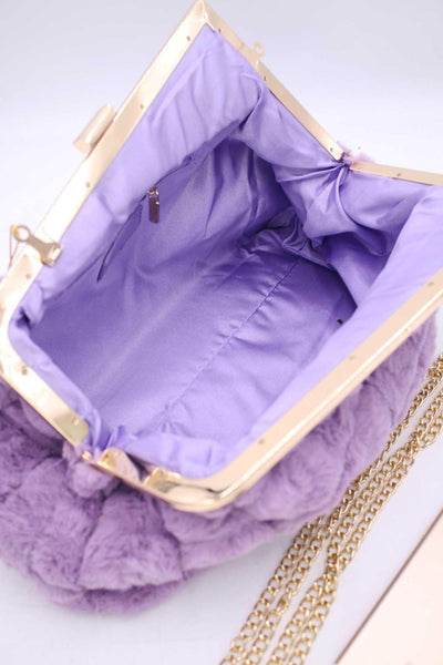 Fluffy - пухкав клъч - лила