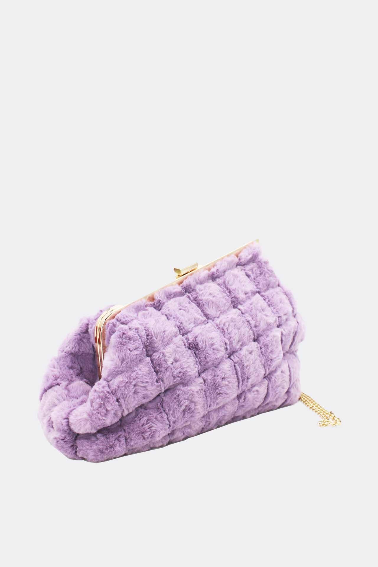 Fluffy - пухкав клъч - лила
