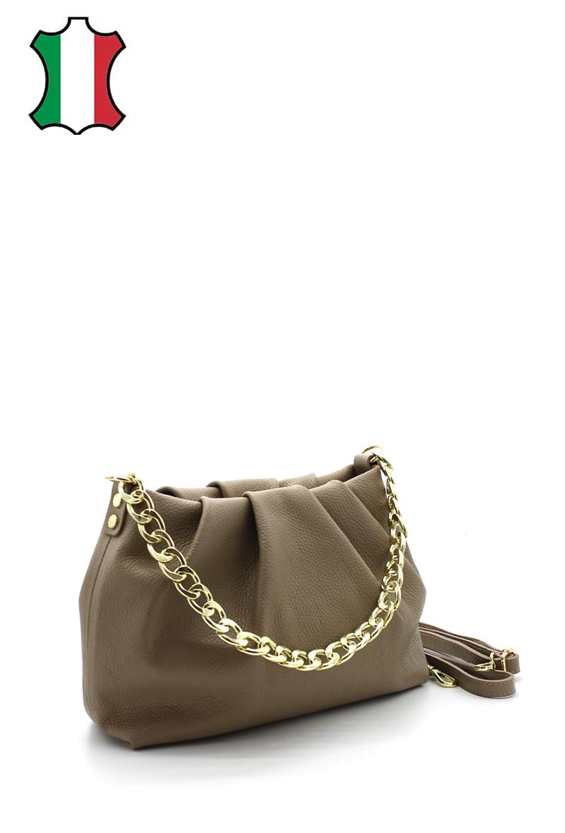 Layla - клъч чанта от естетсвена кожа - маслинено зелена