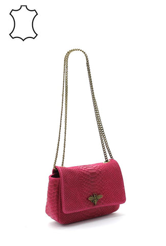 Дамска кожена чанта Fuschiq