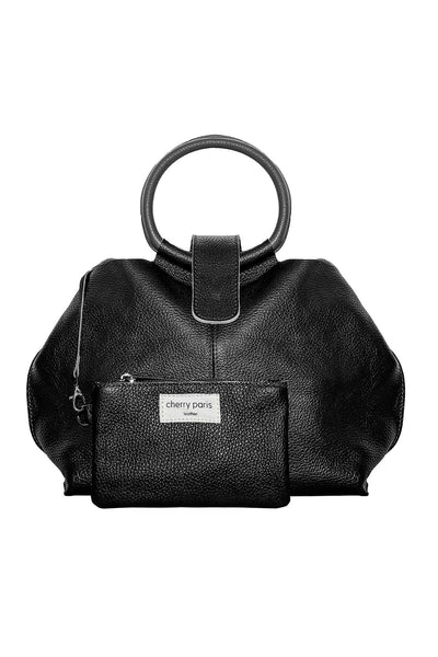 Salma - голяма чанта от естествена кожа - черна