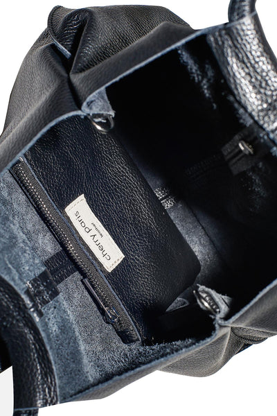 Salma - голяма чанта от естествена кожа - черна