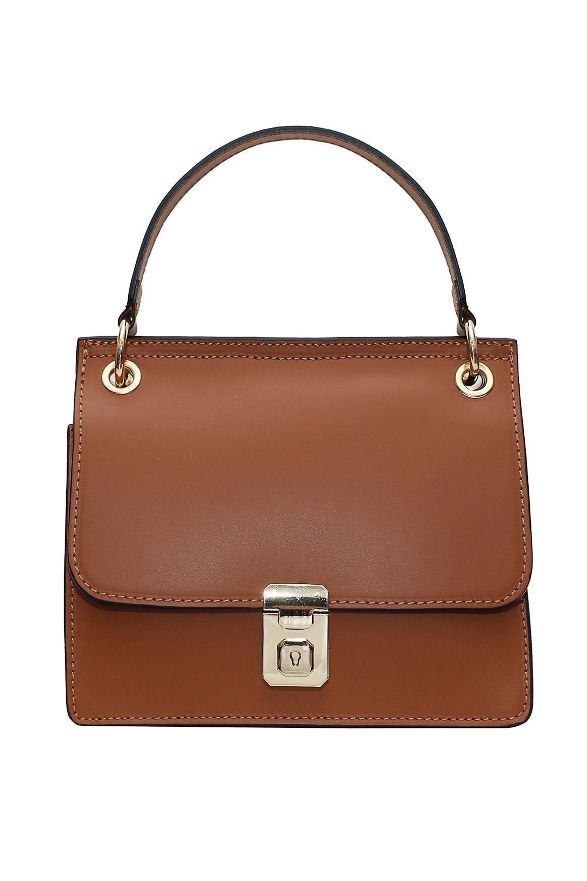 Sophia - иконична чанта от естествена кожа - камел