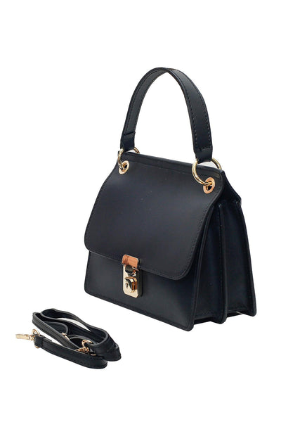 Sophia - иконична чанта от естествена кожа - черна