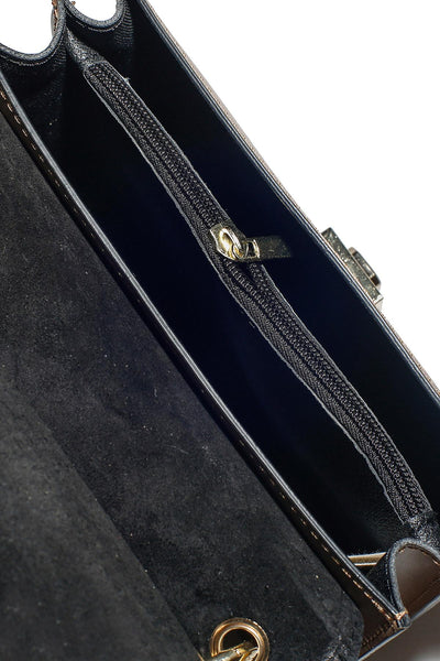 Sophia - иконична чанта от естествена кожа - черна