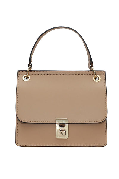 Sophia - иконична чанта от естествена кожа - бежава
