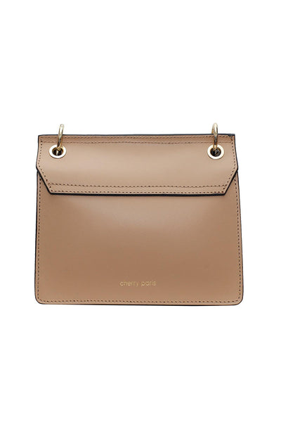 Sophia - иконична чанта от естествена кожа - бежава