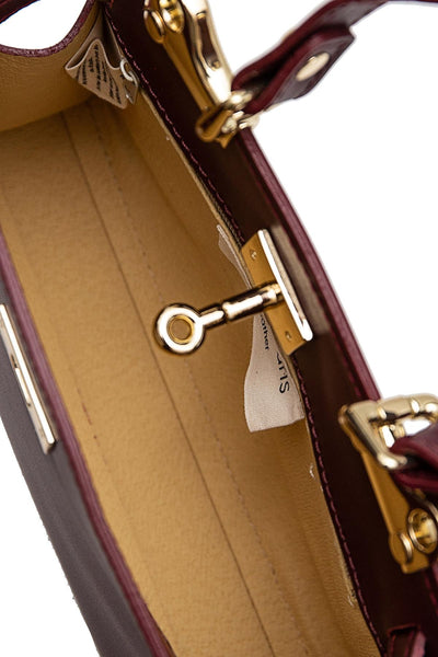 Cherry - елегантна чанта от естествена кожа - бордо