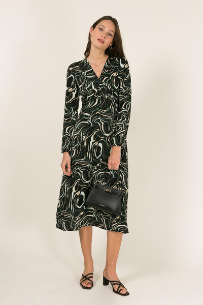 Cherry - елегантна чанта от естествена кожа - черна