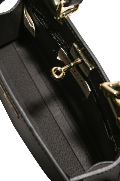 Cherry - елегантна чанта от естествена кожа - черна